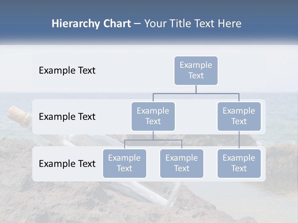 A Message In A Bottle On A Rocky Beach PowerPoint Template