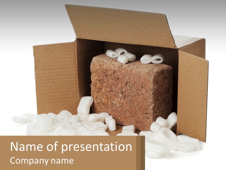 An Open Box With Marshmallows In It PowerPoint Template