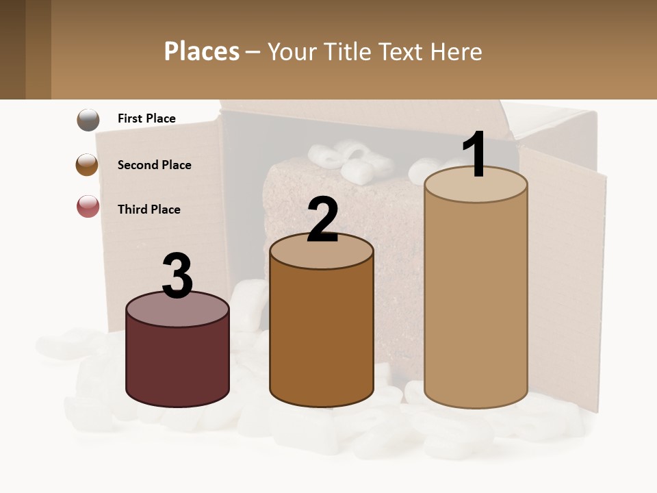 An Open Box With Marshmallows In It PowerPoint Template