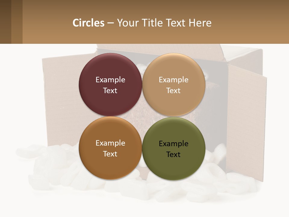 An Open Box With Marshmallows In It PowerPoint Template