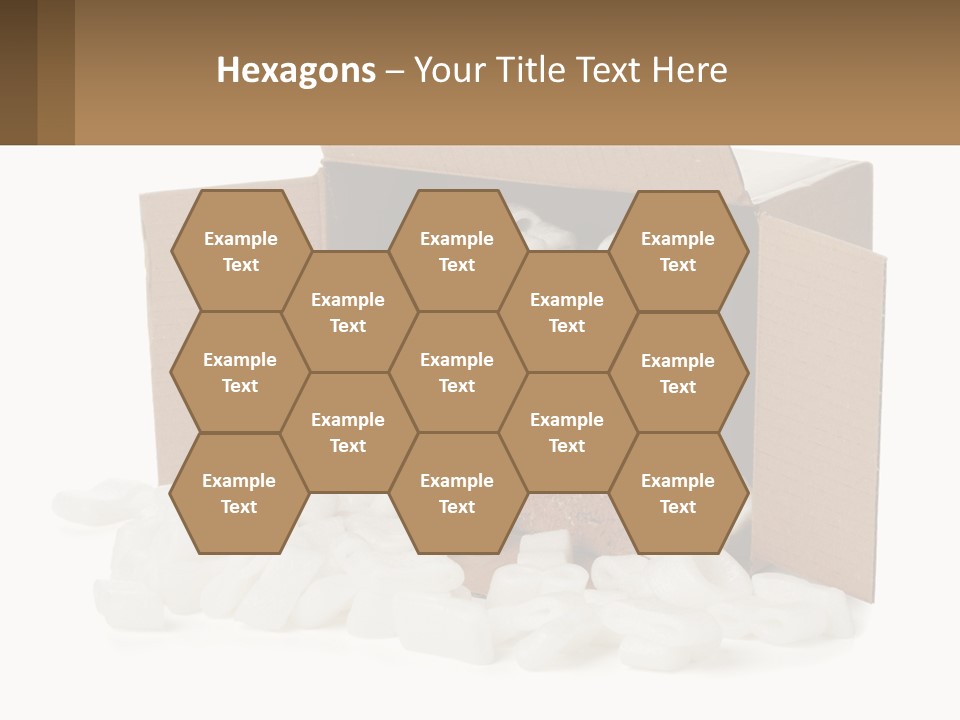 An Open Box With Marshmallows In It PowerPoint Template