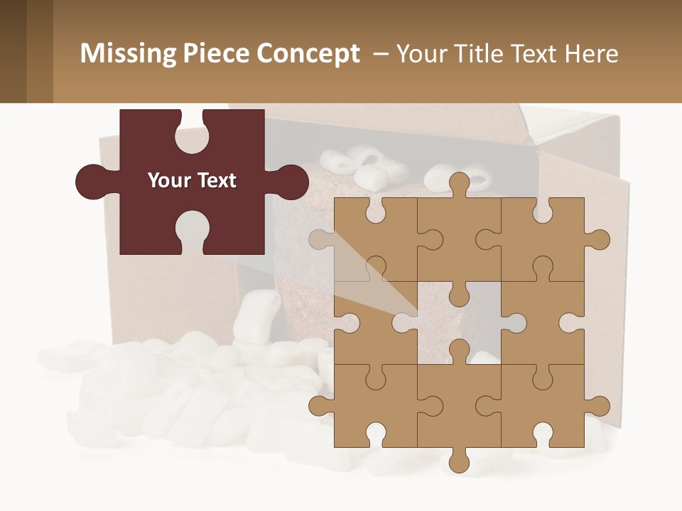 An Open Box With Marshmallows In It PowerPoint Template