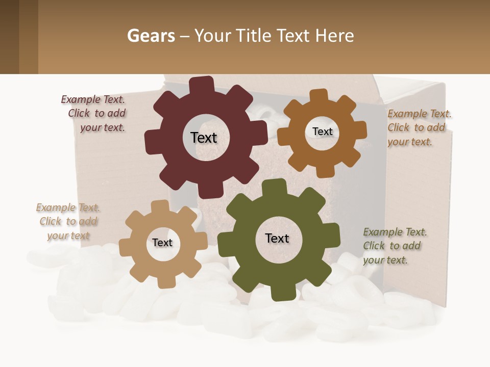 An Open Box With Marshmallows In It PowerPoint Template