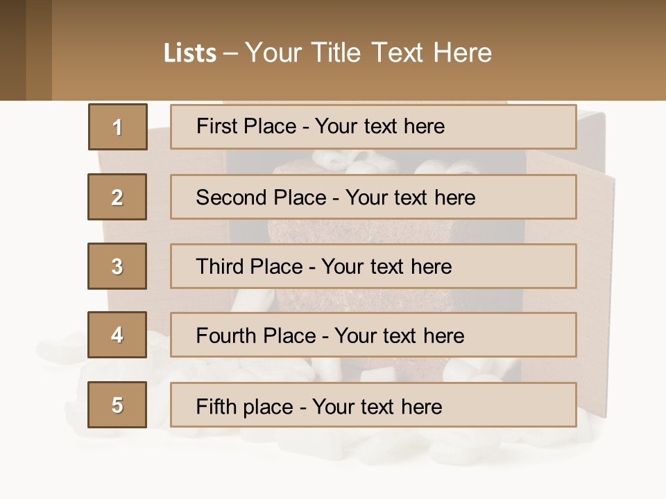 An Open Box With Marshmallows In It PowerPoint Template