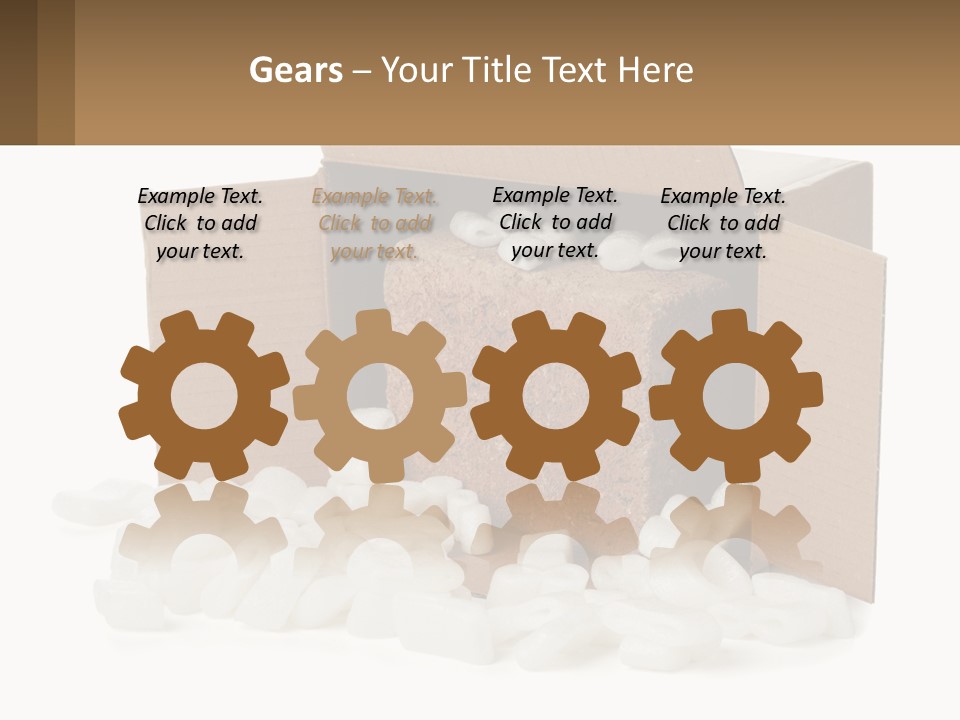 An Open Box With Marshmallows In It PowerPoint Template