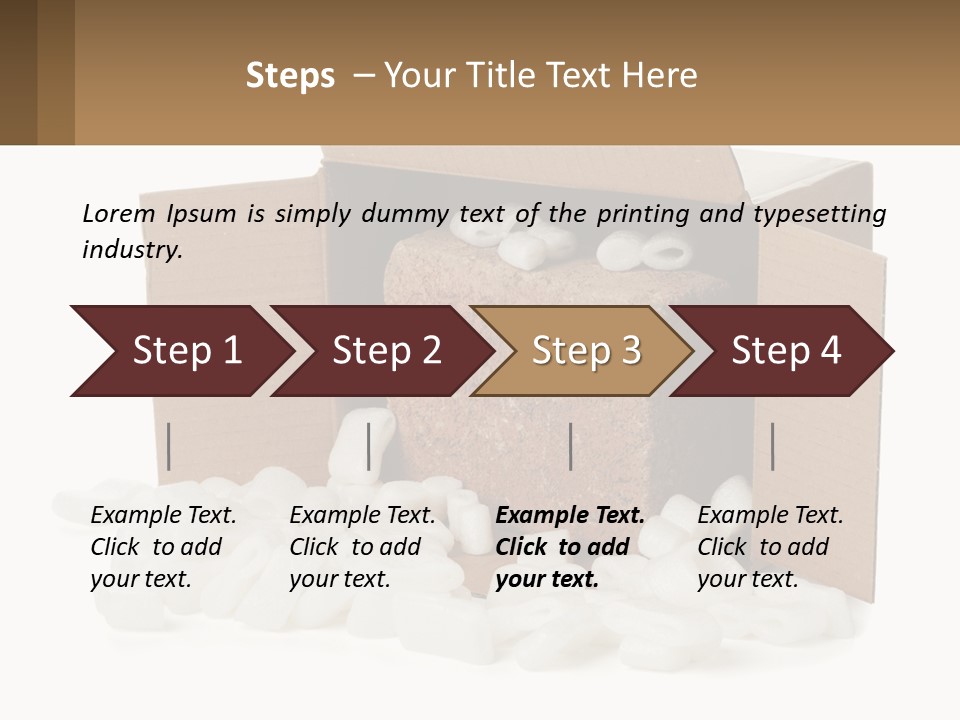 An Open Box With Marshmallows In It PowerPoint Template