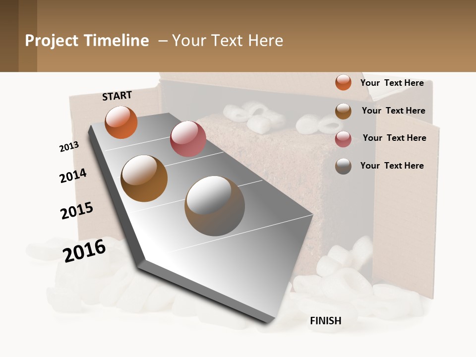 An Open Box With Marshmallows In It PowerPoint Template