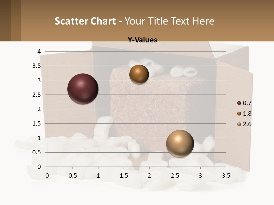 An Open Box With Marshmallows In It PowerPoint Template