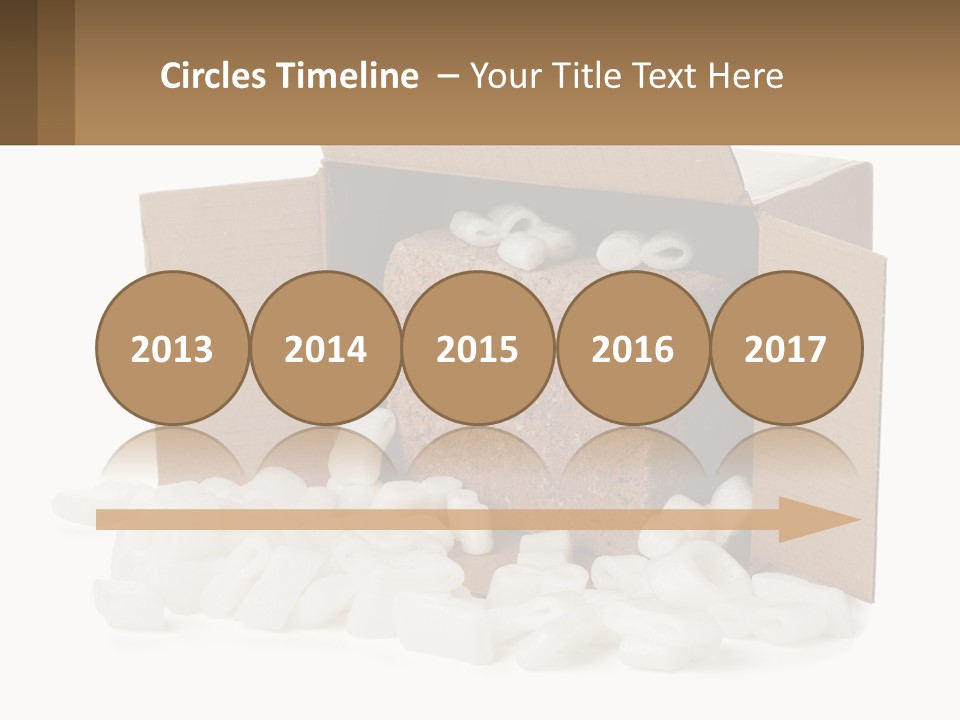 An Open Box With Marshmallows In It PowerPoint Template