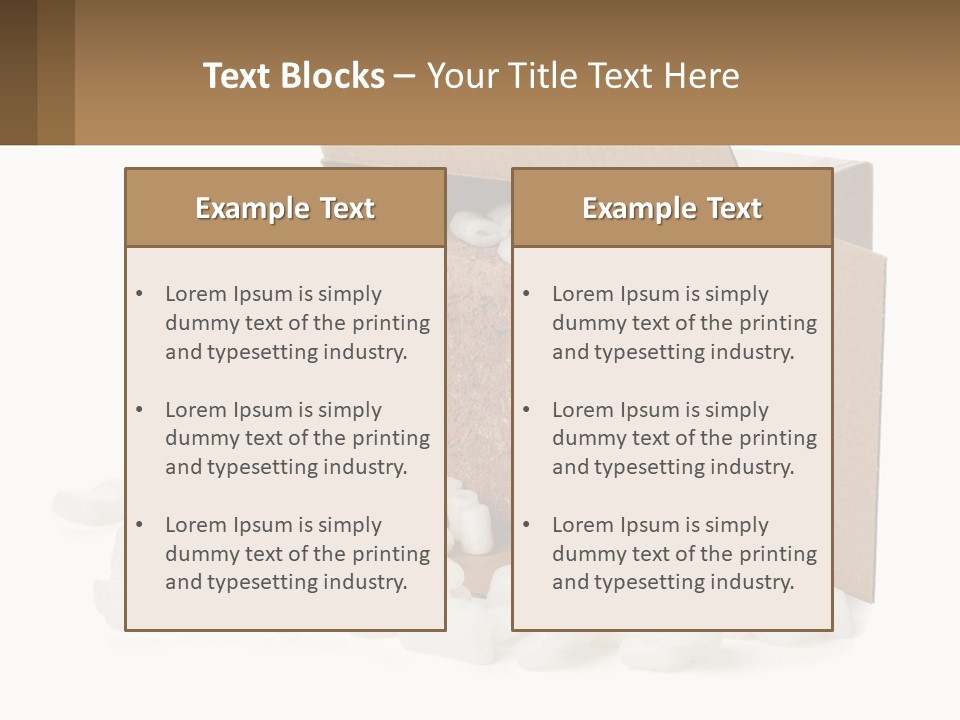 An Open Box With Marshmallows In It PowerPoint Template