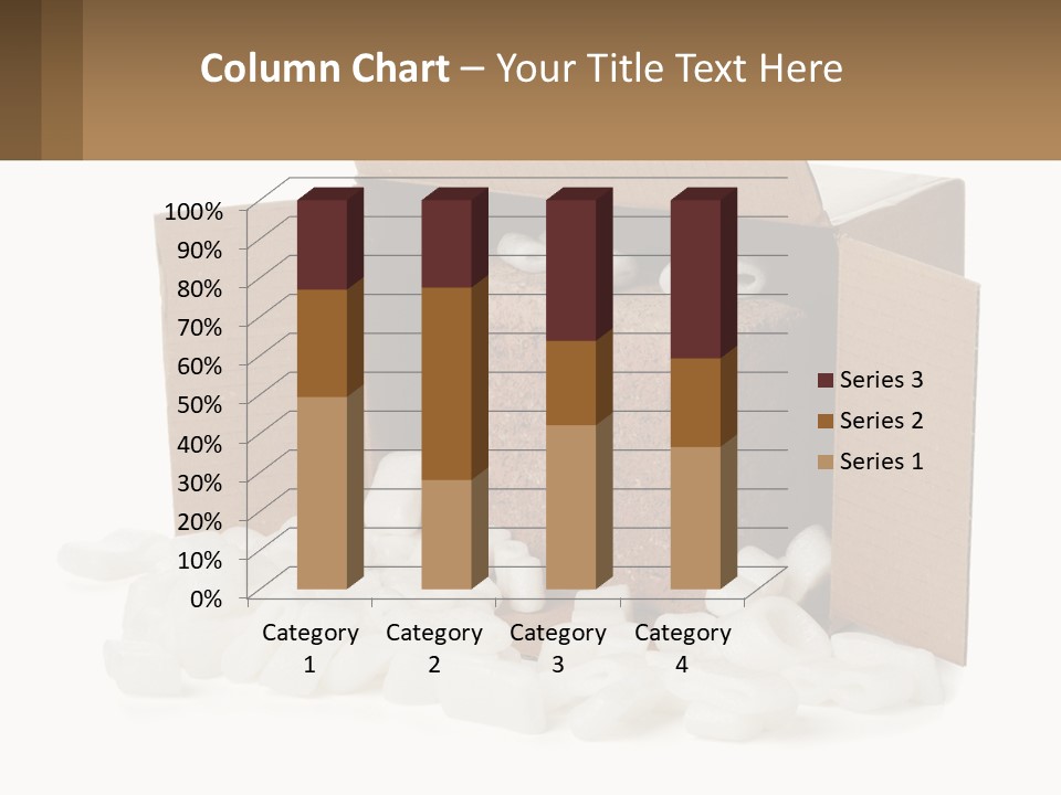 An Open Box With Marshmallows In It PowerPoint Template