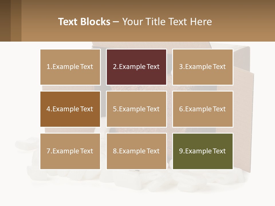 An Open Box With Marshmallows In It PowerPoint Template