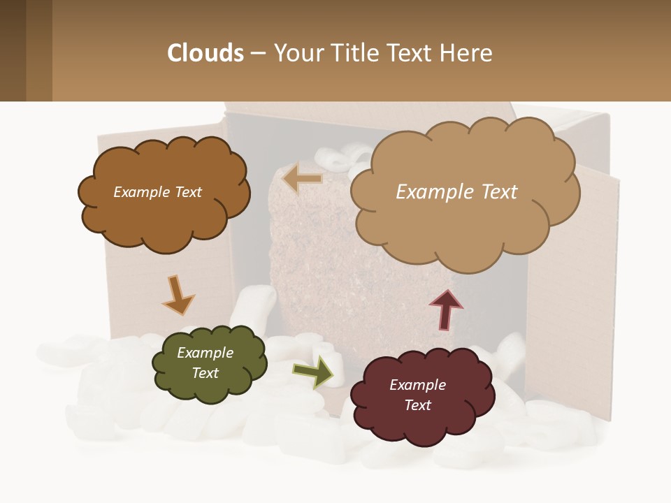 An Open Box With Marshmallows In It PowerPoint Template