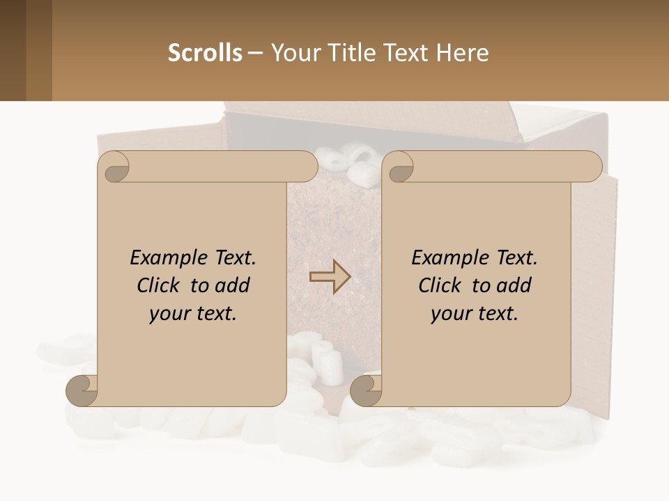 An Open Box With Marshmallows In It PowerPoint Template