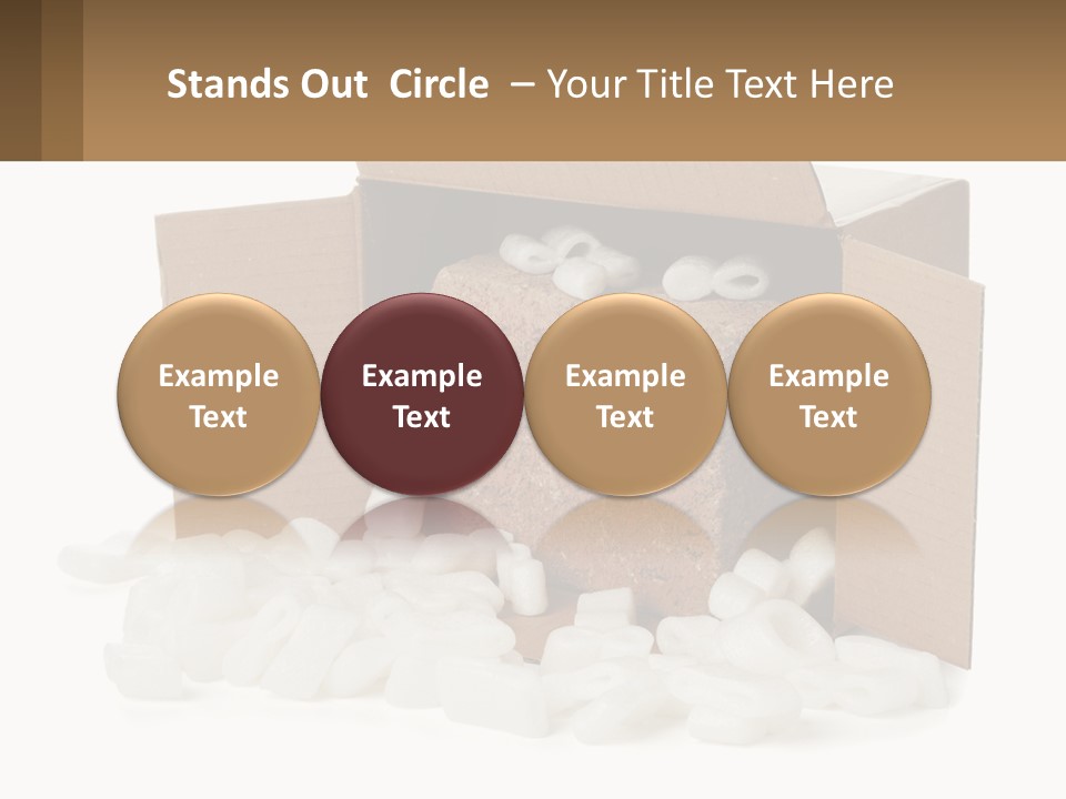 An Open Box With Marshmallows In It PowerPoint Template