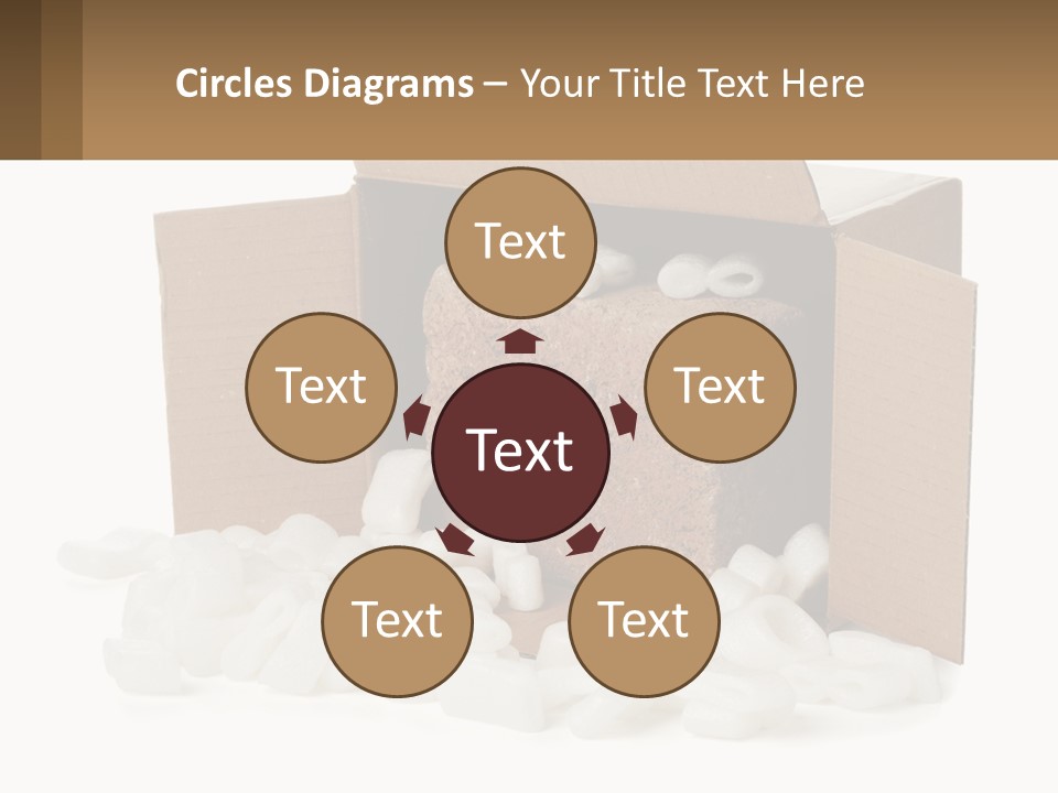 An Open Box With Marshmallows In It PowerPoint Template