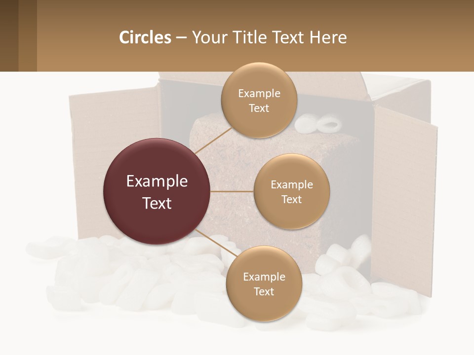 An Open Box With Marshmallows In It PowerPoint Template