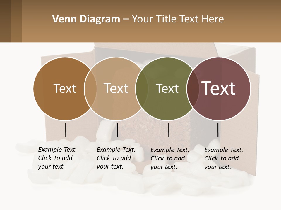 An Open Box With Marshmallows In It PowerPoint Template