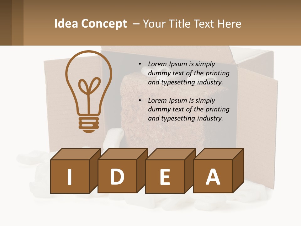 An Open Box With Marshmallows In It PowerPoint Template