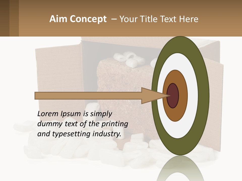 An Open Box With Marshmallows In It PowerPoint Template