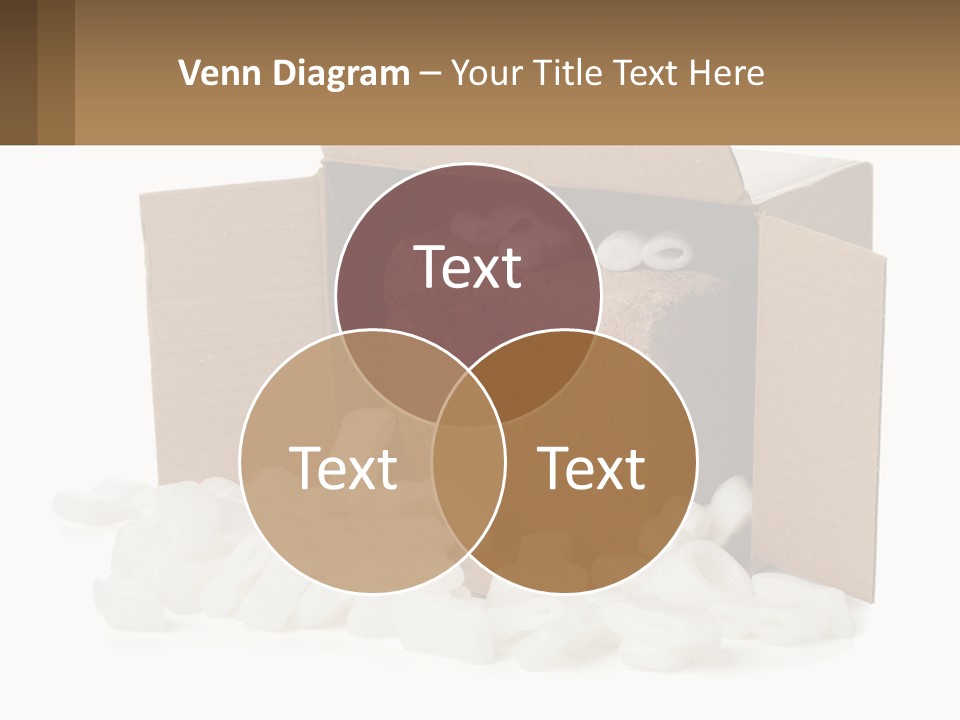 An Open Box With Marshmallows In It PowerPoint Template