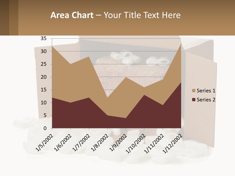 An Open Box With Marshmallows In It PowerPoint Template
