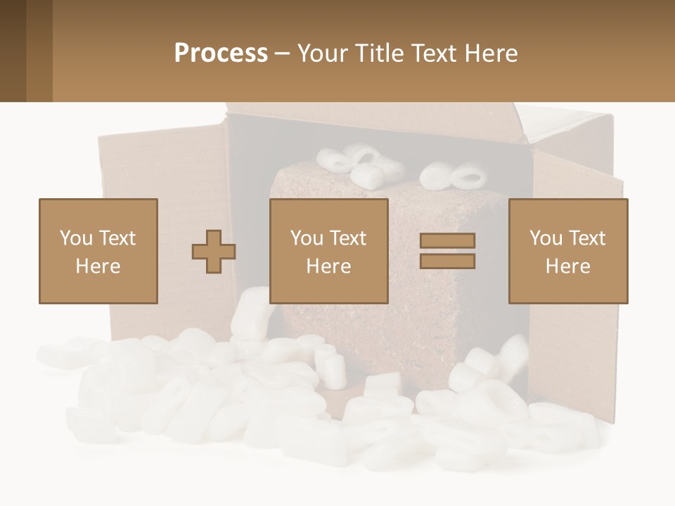 An Open Box With Marshmallows In It PowerPoint Template