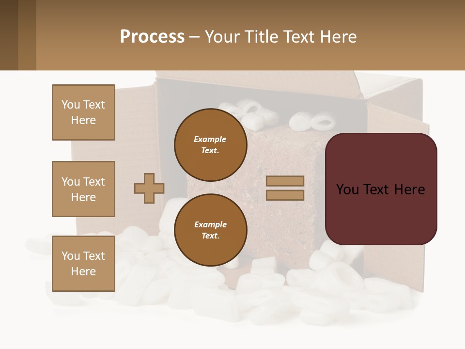 An Open Box With Marshmallows In It PowerPoint Template