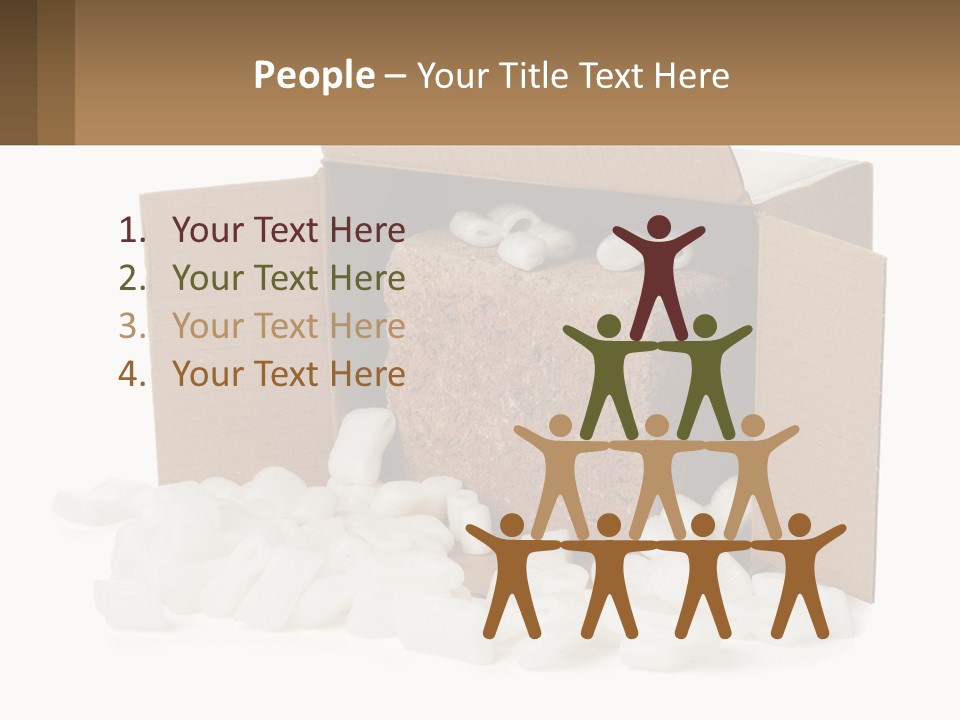 An Open Box With Marshmallows In It PowerPoint Template