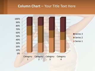 A Woman In A White Tank Top Is Smiling PowerPoint Template