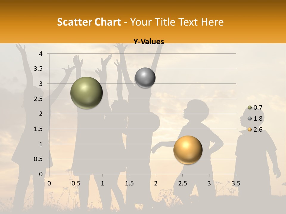 A Group Of Children Are Silhouetted Against A Sunset PowerPoint Template