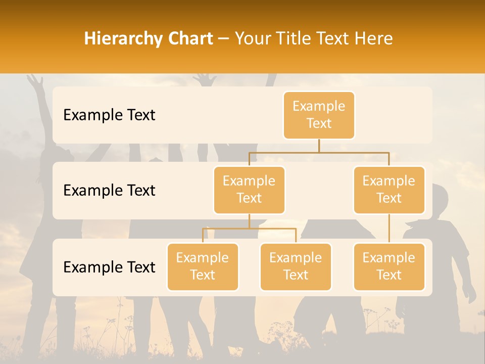 A Group Of Children Are Silhouetted Against A Sunset PowerPoint Template