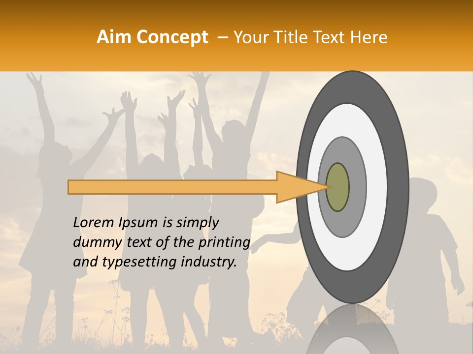 A Group Of Children Are Silhouetted Against A Sunset PowerPoint Template