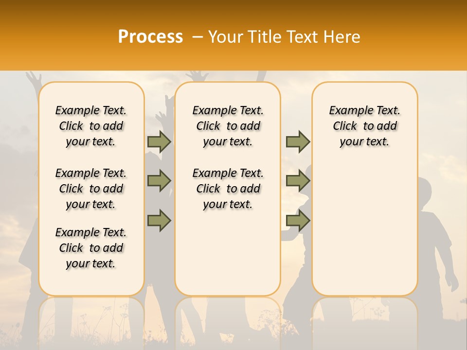 A Group Of Children Are Silhouetted Against A Sunset PowerPoint Template