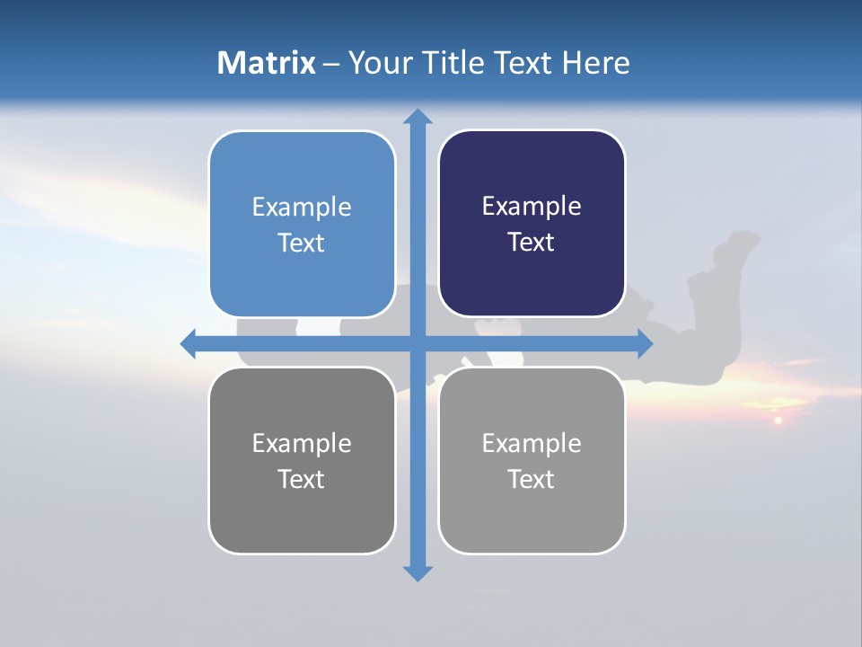 Two People Jumping Into The Air With A Sky Background PowerPoint Template