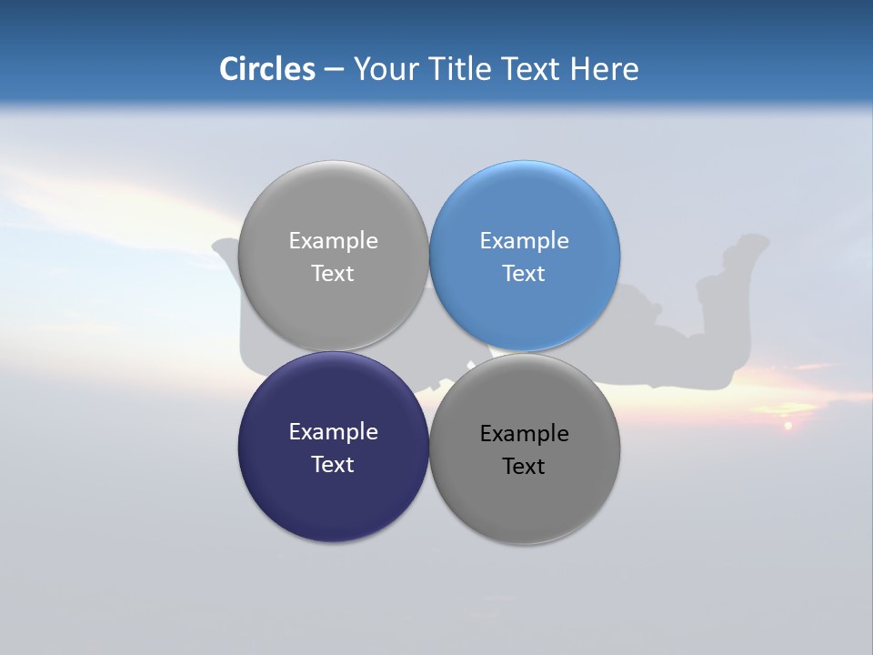 Two People Jumping Into The Air With A Sky Background PowerPoint Template