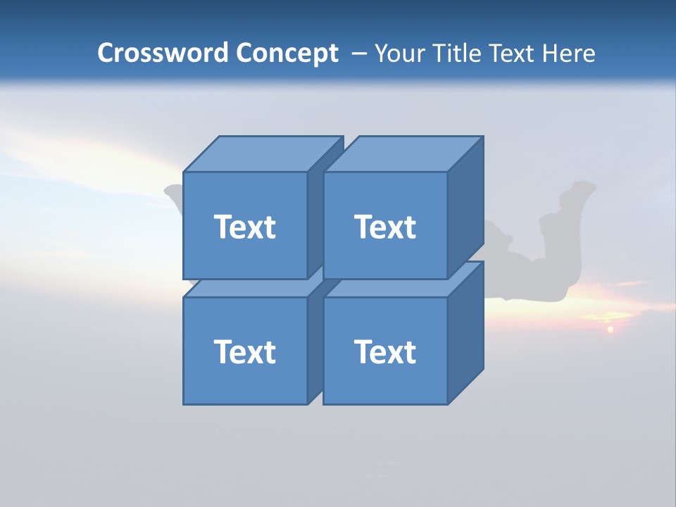 Two People Jumping Into The Air With A Sky Background PowerPoint Template