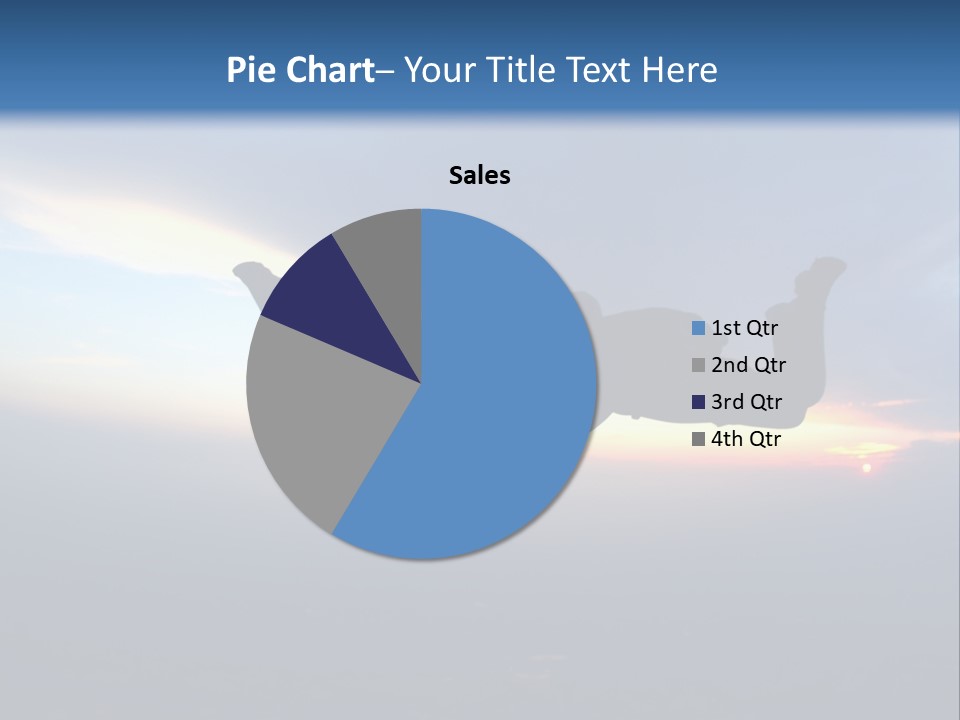 Two People Jumping Into The Air With A Sky Background PowerPoint Template