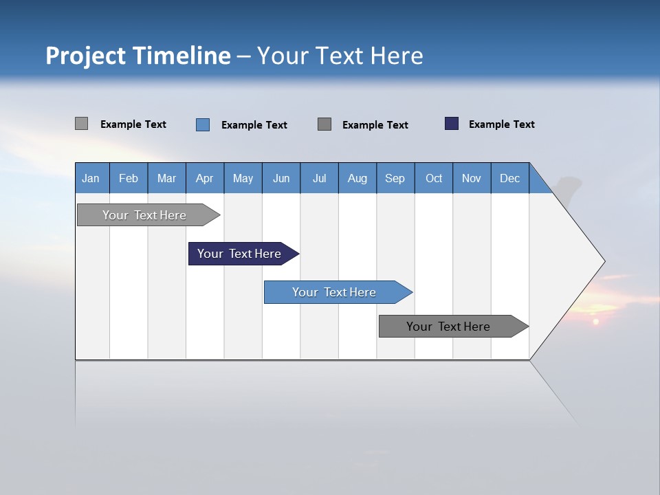 Two People Jumping Into The Air With A Sky Background PowerPoint Template