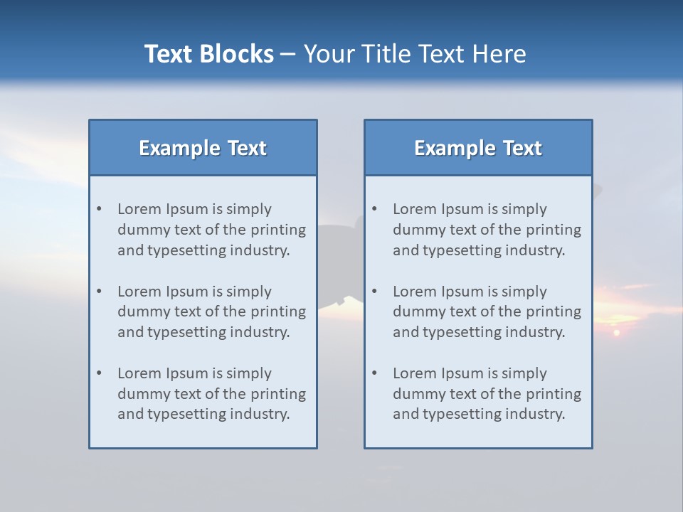 Two People Jumping Into The Air With A Sky Background PowerPoint Template