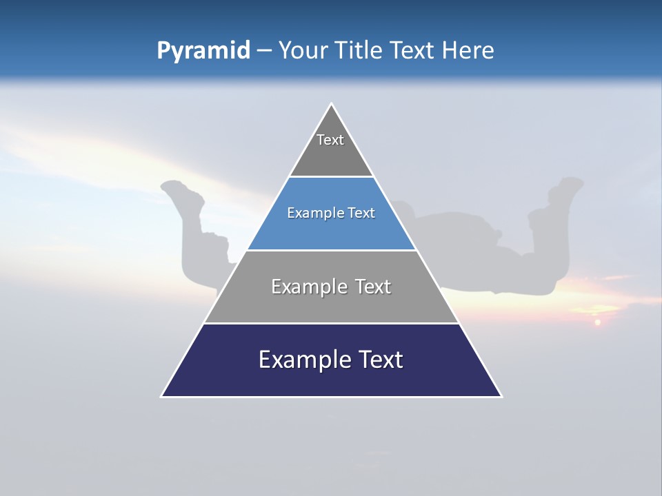 Two People Jumping Into The Air With A Sky Background PowerPoint Template