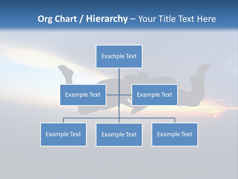 Two People Jumping Into The Air With A Sky Background PowerPoint Template