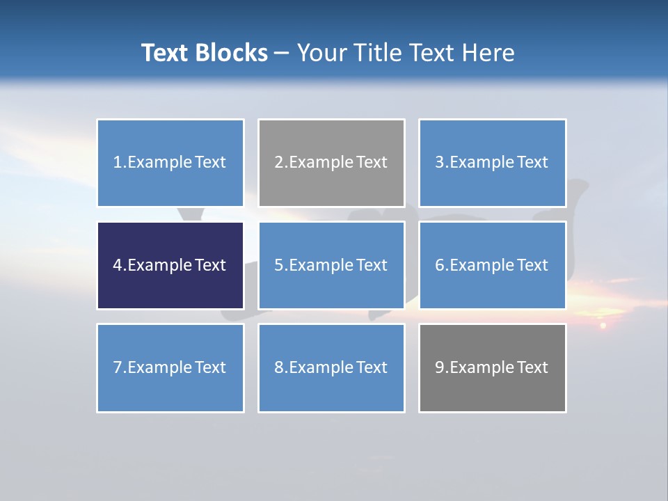 Two People Jumping Into The Air With A Sky Background PowerPoint Template