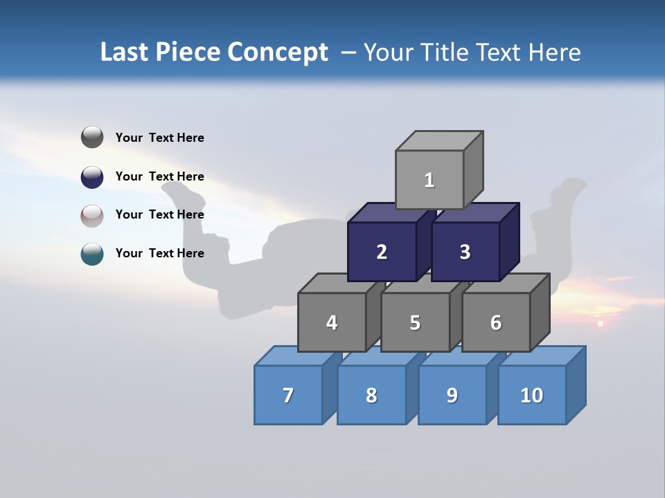 Two People Jumping Into The Air With A Sky Background PowerPoint Template