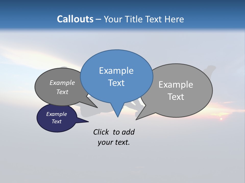 Two People Jumping Into The Air With A Sky Background PowerPoint Template