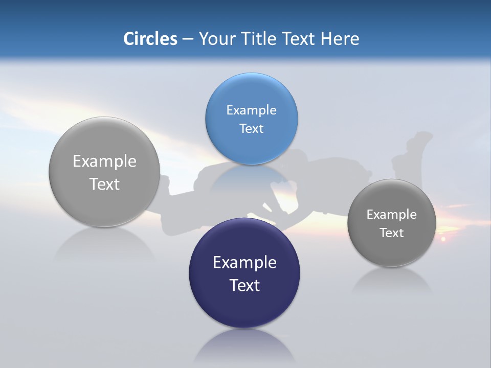 Two People Jumping Into The Air With A Sky Background PowerPoint Template