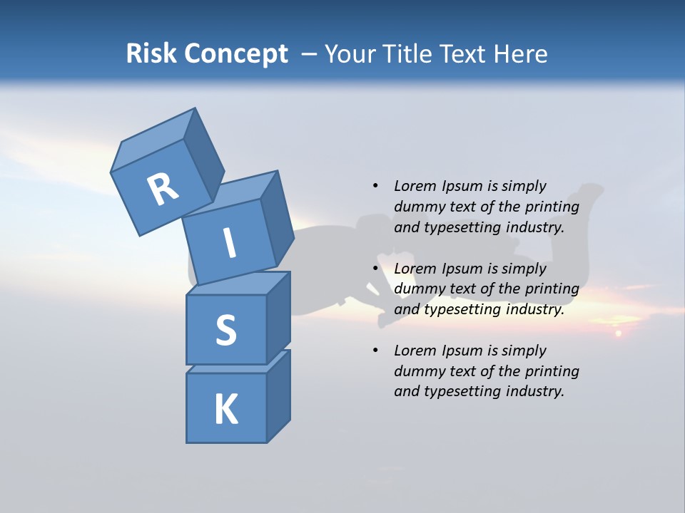 Two People Jumping Into The Air With A Sky Background PowerPoint Template