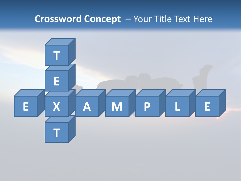 Two People Jumping Into The Air With A Sky Background PowerPoint Template