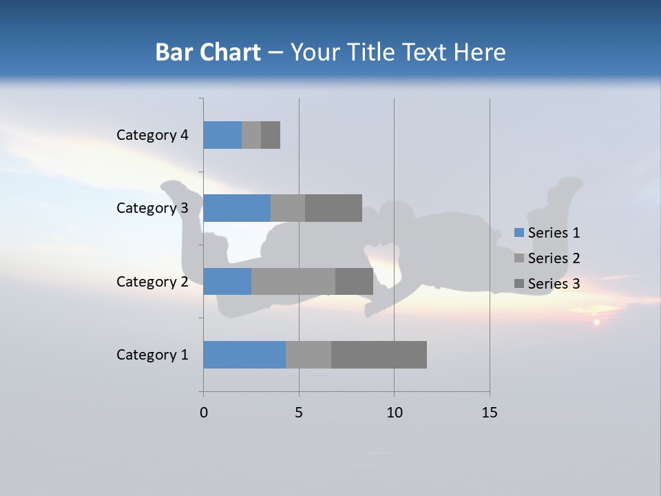 Two People Jumping Into The Air With A Sky Background PowerPoint Template