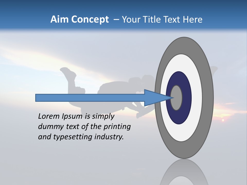 Two People Jumping Into The Air With A Sky Background PowerPoint Template